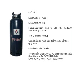 BÌNH GAS VT-GAS 45 KG