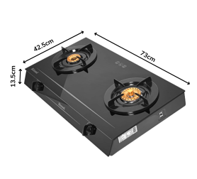 Bếp ga Rinnai-RV-7Double Glass(B)