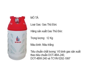 Bình Gas Vỏ Nhựa Thủ Đức