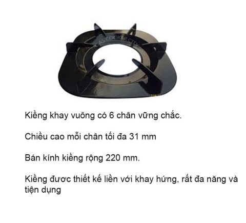 Kiềng bếp gas đôi vuông Rinnai